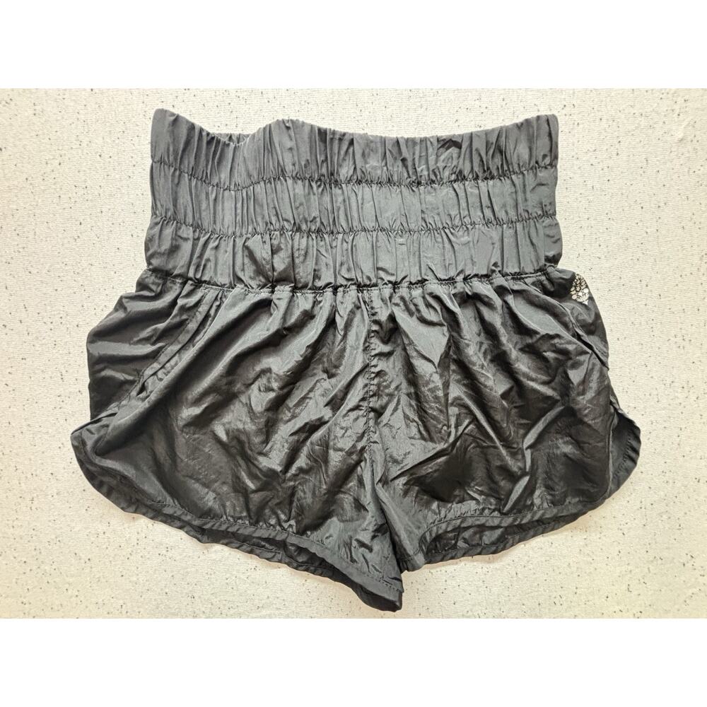 Free People Movement The Way Home Shorts Womens Sz S Black High Waisted Athletic
